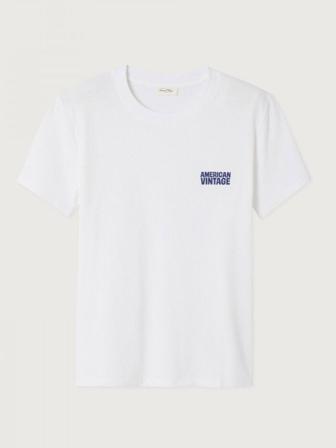 American Vintage Ykobow S/S Print Logo Tee - White