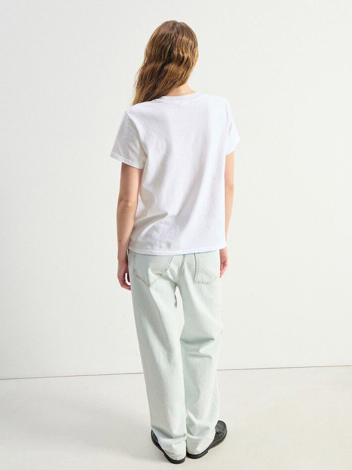 American Vintage Ykobow S/S Print Logo Tee - White
