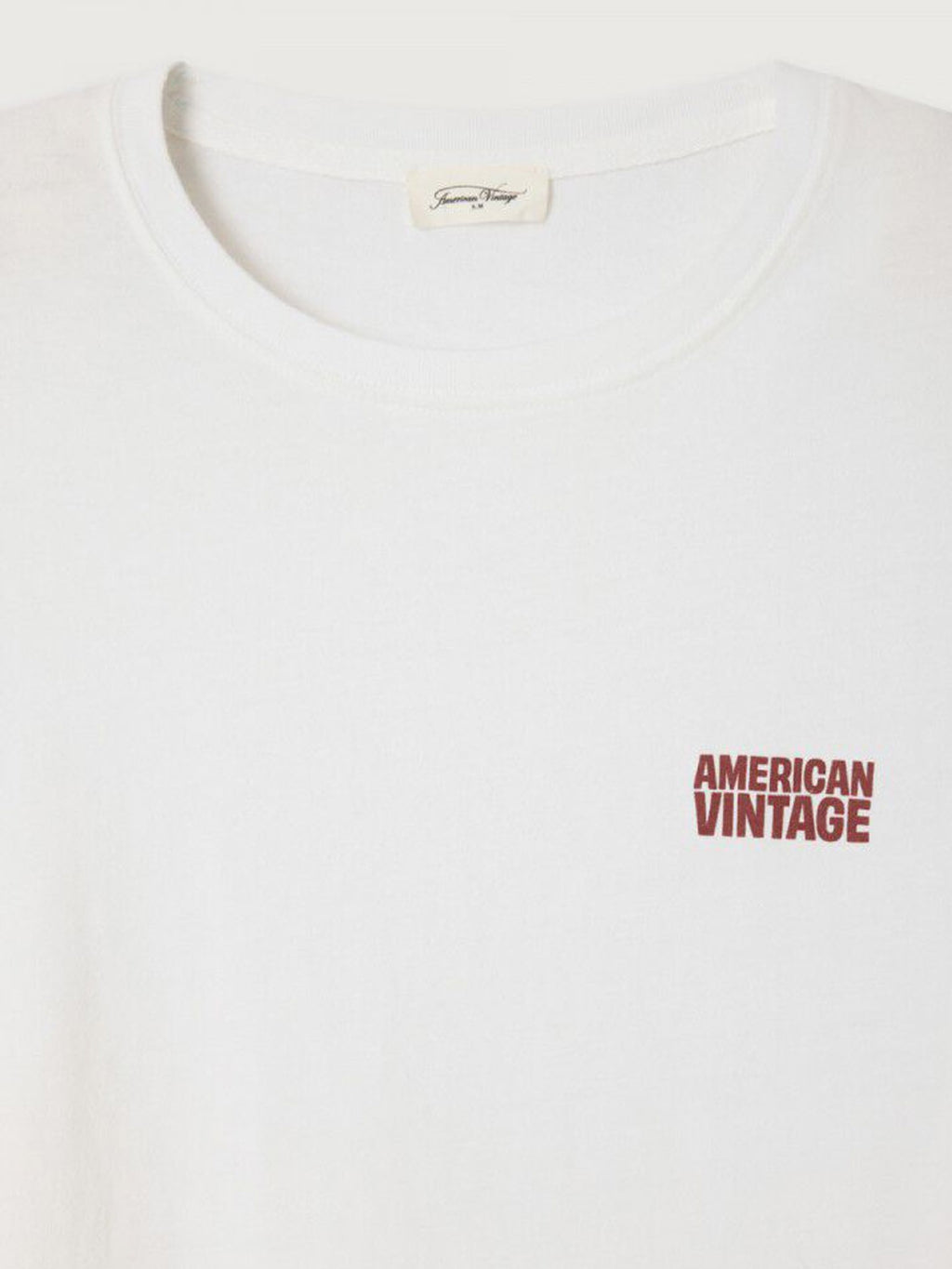 American Vintage Mens Long Sleeve Tee - Bysapick - White