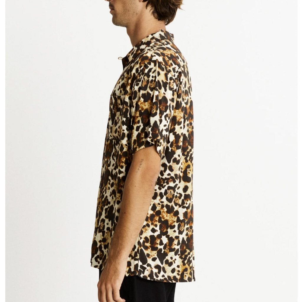 Mr Simple Zed Bowler SS Shirt - Sand Leopard - Collector Store
