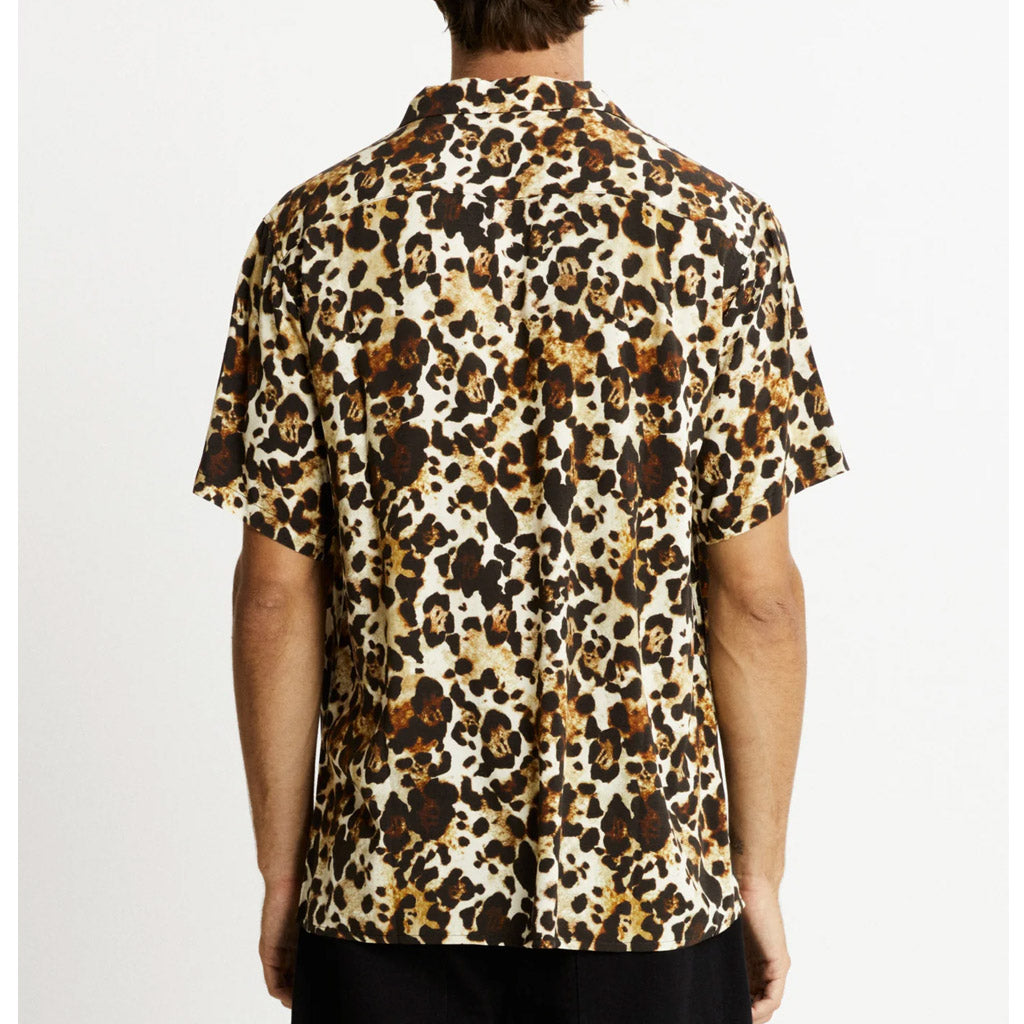 Mr Simple Zed Bowler SS Shirt - Sand Leopard - Collector Store