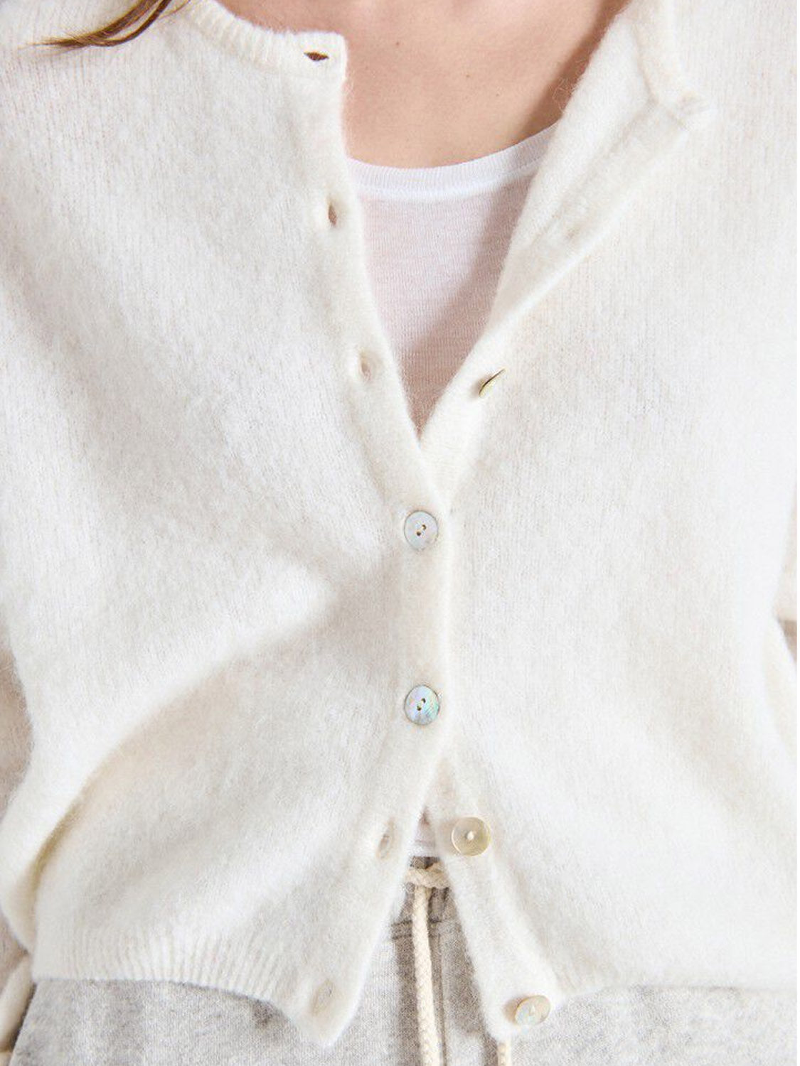 American Vintage Cardigan - Vito - Blanc - Collector Store Sydney