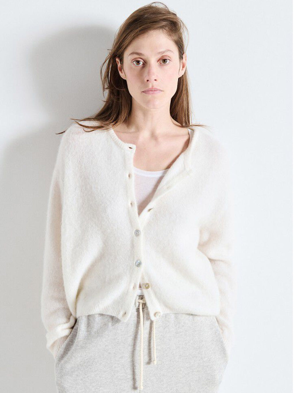 American Vintage Cardigan - Vito - Blanc - Collector Store Sydney