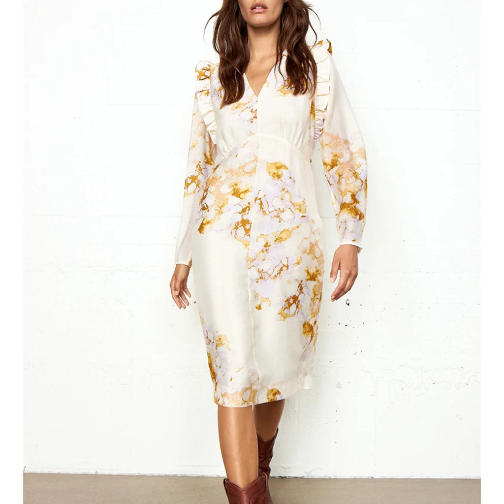 Second Female Angelica Slim Dress - Pearled Ivory - Collector Store Sydney