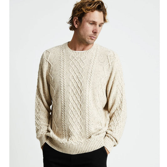 Mr Simple Organic Cable Knit Sweater - Oatmeal - Collector Store