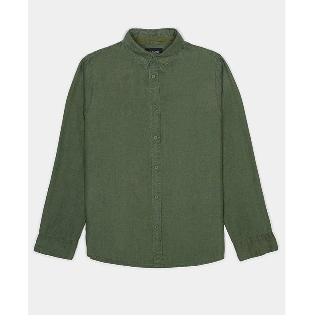 Mr Simple Linen LS Shirt - Fatigue - Collector Store