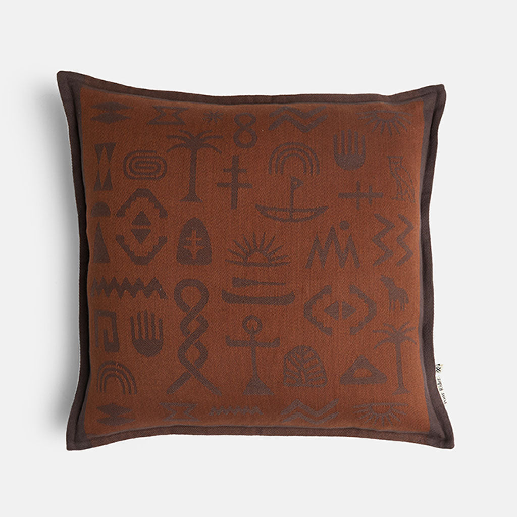 Pathways Cushion | Monks Robe / Grenache | 55*55 - Collector Store