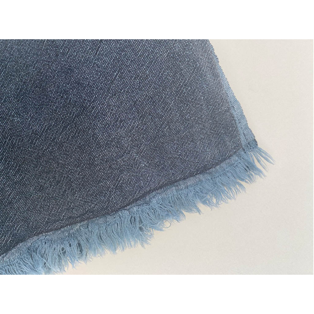 by ende. | Linen Throw | Black & Denim - Collector Store