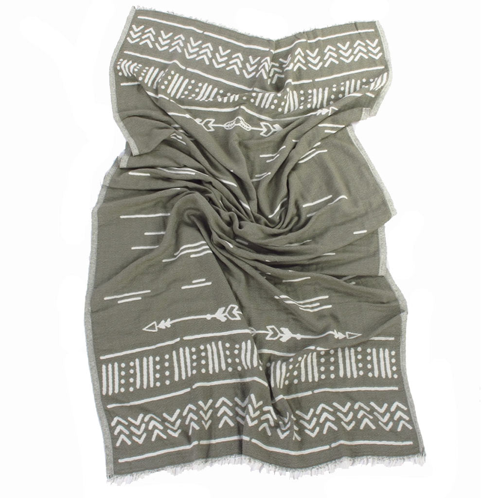 by ende Arrows Beach Towel - Army / White - Collector Store Sydney