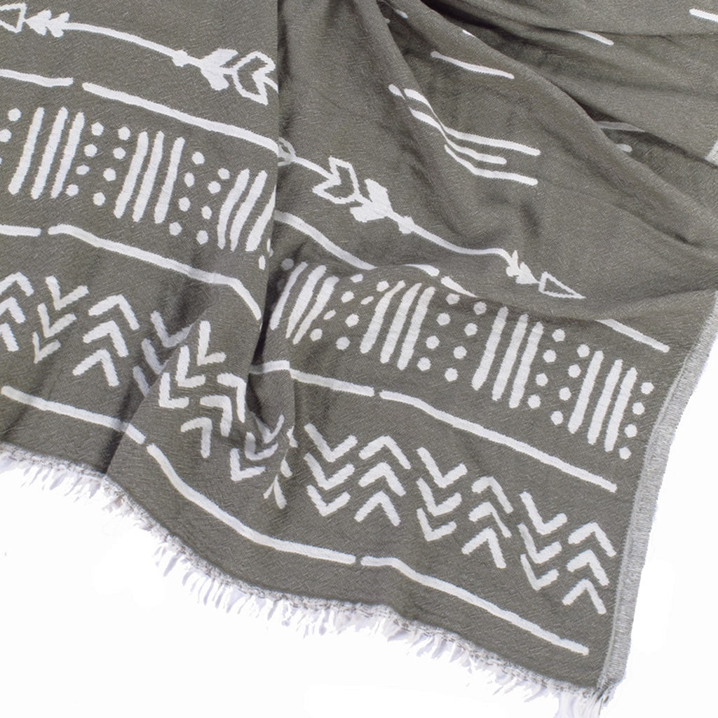 by ende Arrows Beach Towel - Army / White - Collector Store Sydney