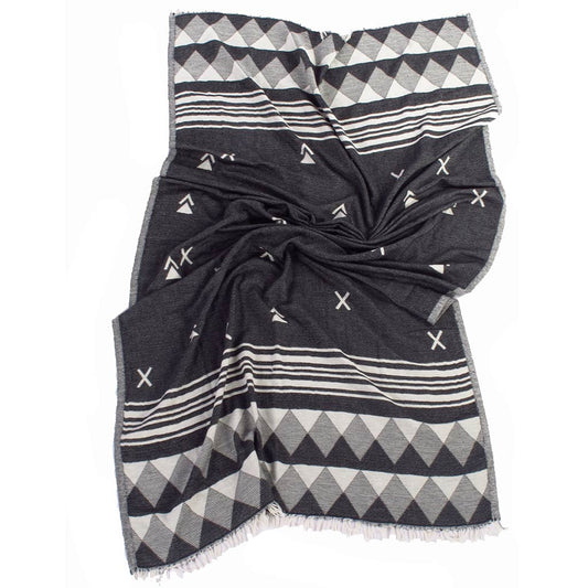 by ende. Patterned Beach Towel - Black / White - Collector Store