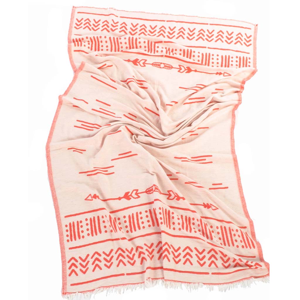 by ende. Patterned Beach Towel - Watermelon /  White - Collector Store