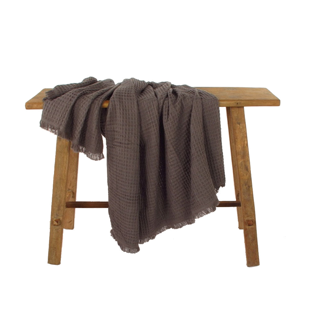 by ende.| Waffle Throw | Charcoal - Collector Store