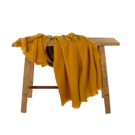 by ende.| Waffle Throw | Tumeric - Collector Store