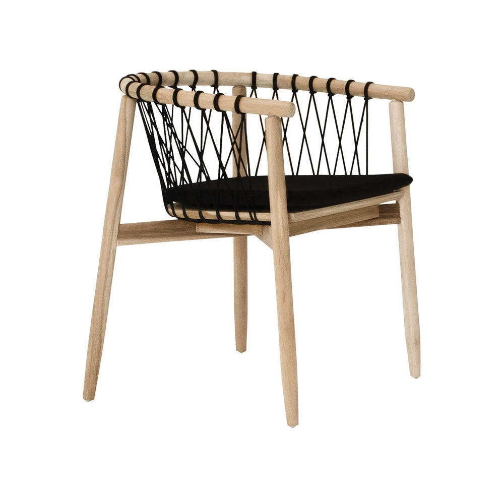 Outdoor Dining Chair | Arniston Black & Teak by Uniqwa Furniture - Collector Store