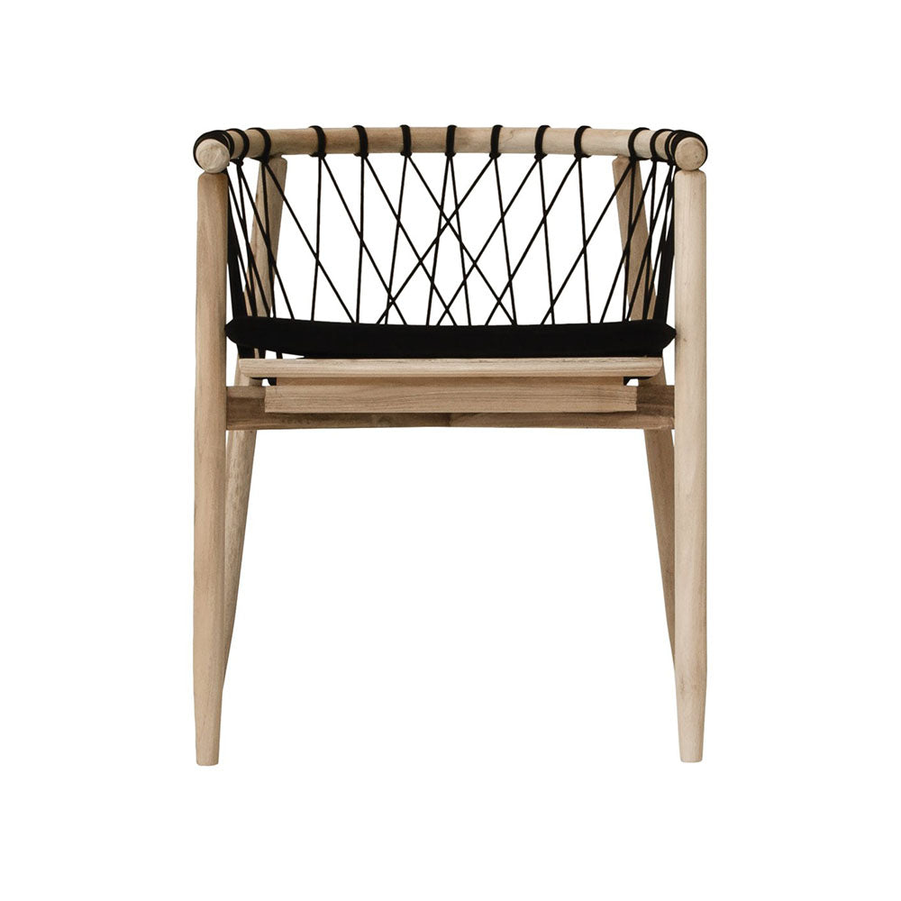 Outdoor Dining Chair | Arniston Black & Teak by Uniqwa Furniture - Collector Store