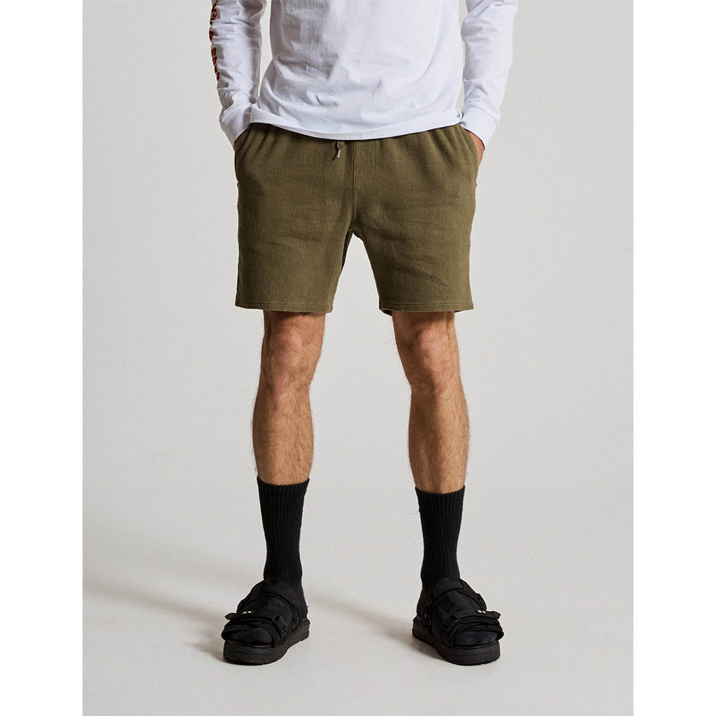 Mr Simple Burbank Shorts Army Waffle - Collector Store