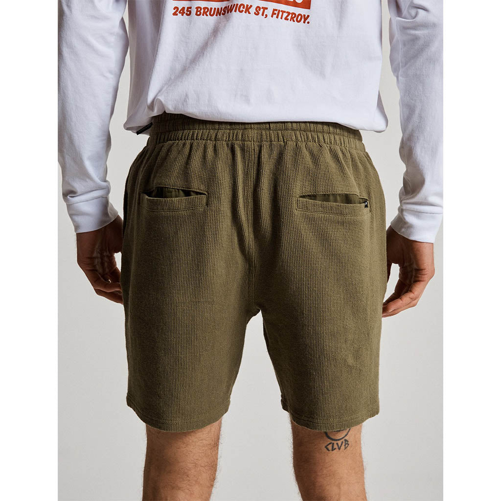 Mr Simple Burbank Shorts Army Waffle - Collector Store