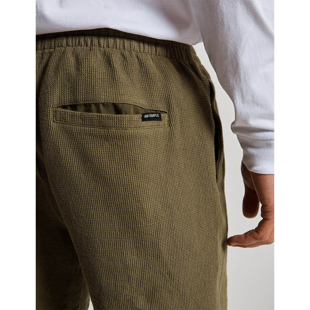 Mr Simple Burbank Shorts Army Waffle - Collector Store