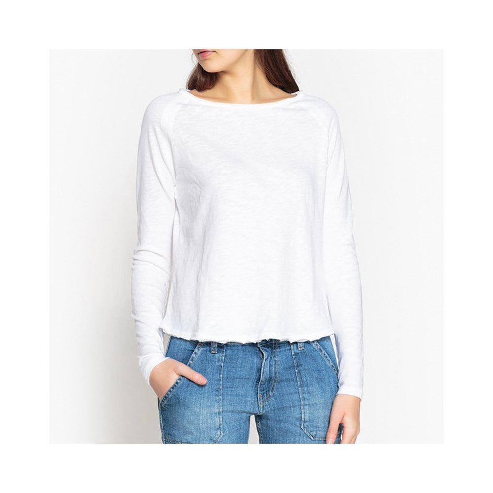 American Vintage Sonoma L/S Round Neck Tee - White - Collector Store
