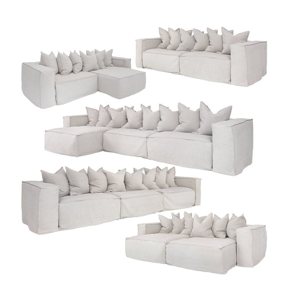 Hendrix Chaise Sofa Right Arm Sand | Uniqwa Furniture - Collector Store