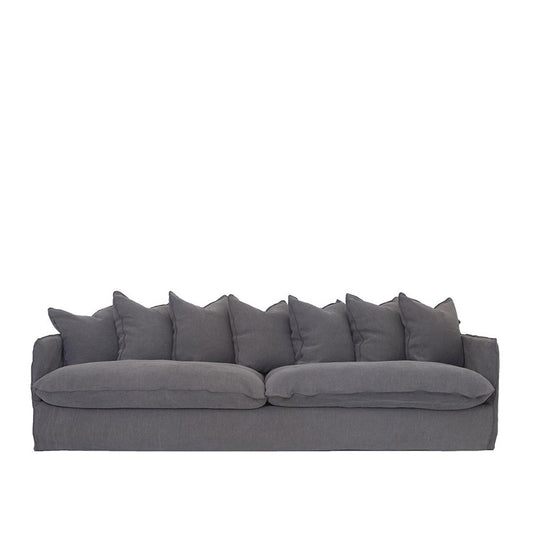 Singita Four Seater Sofa Charcoal | Uniqwa Furniture - Collector Store