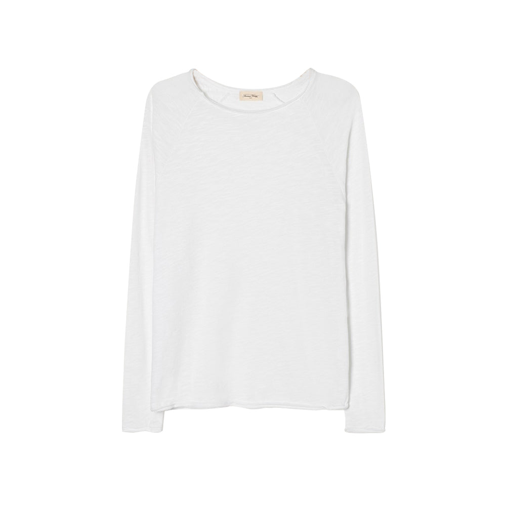 American Vintage Sonoma L/S Round Neck Tee - White - Collector Store