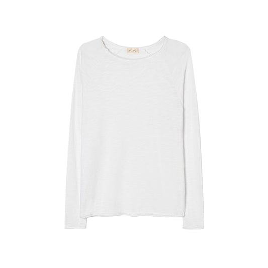 American Vintage Sonoma L/S Round Neck Tee - White - Collector Store