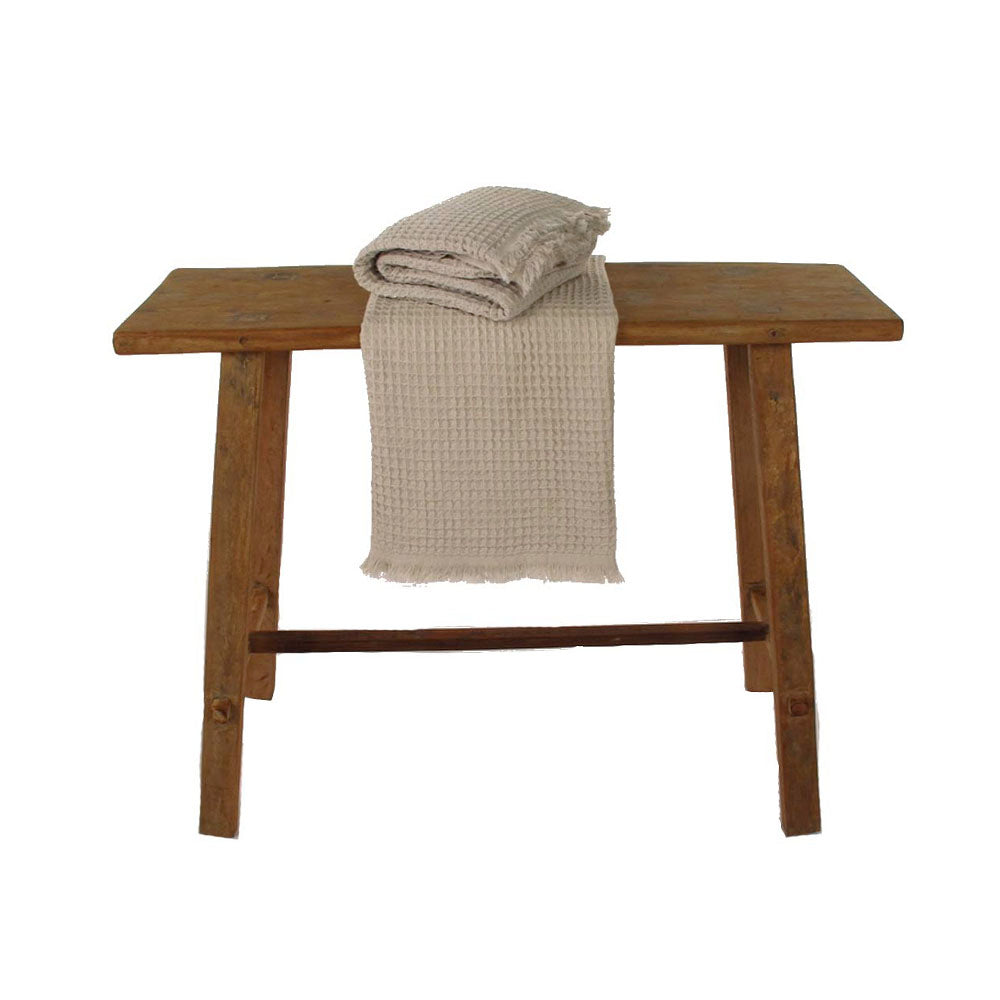 by ende. | Waffle Bath Towel | Stone - Collector Store