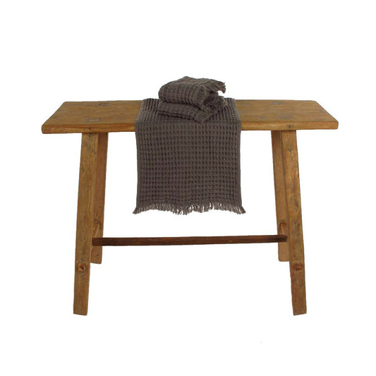 by ende. | Waffle Hand Towel | Charcoal - Collector Store