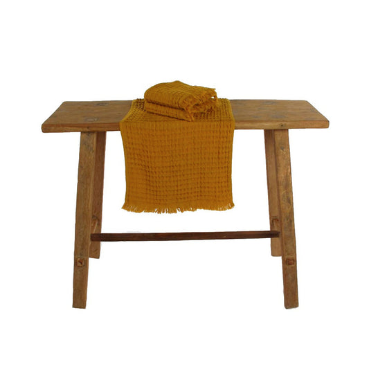 by ende. | Waffle Hand Towel | Tumeric - Collector Store