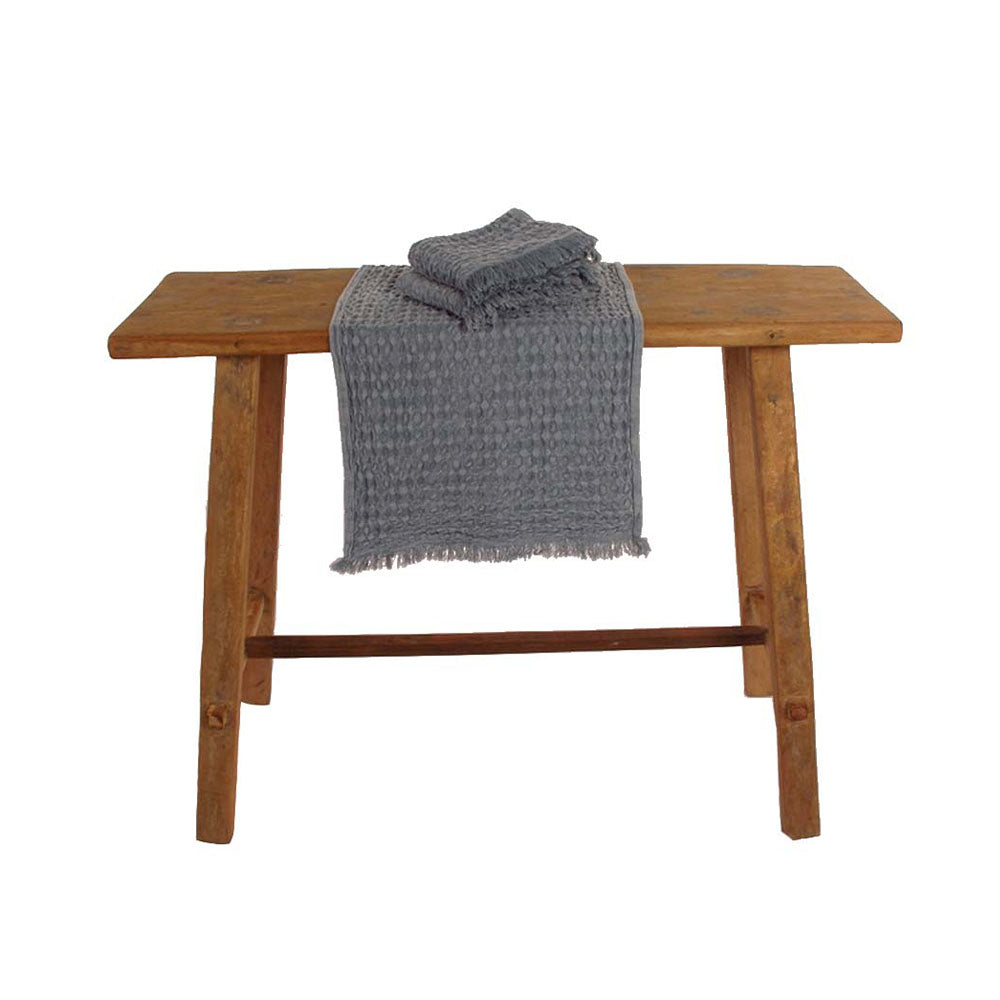 by ende. | Stonewash Honeycomb Hand Towel | Grey - Collector Store