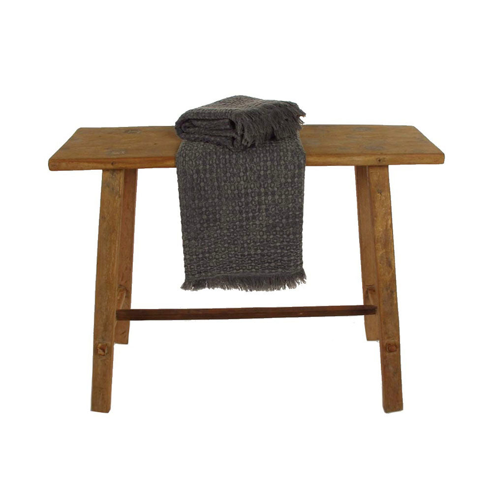 by ende. | Stonewash Honeycomb Bath Towel | Black - Collector Store