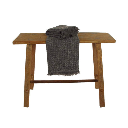 by ende. | Stonewash Honeycomb Bath Towel | Black - Collector Store