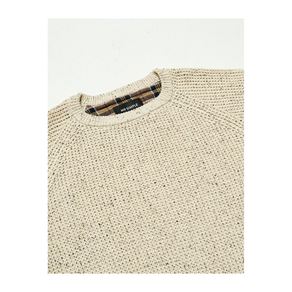 Mr Simple Organic Chunky Knit Sweater - Oatmeal - Collector Store