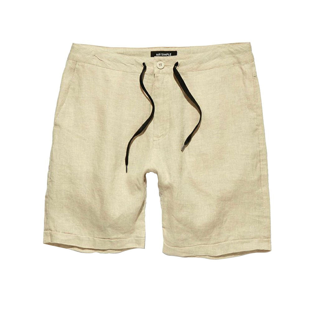 Mr Simple Tanner Short Natural Linen-SALE - Collector Store