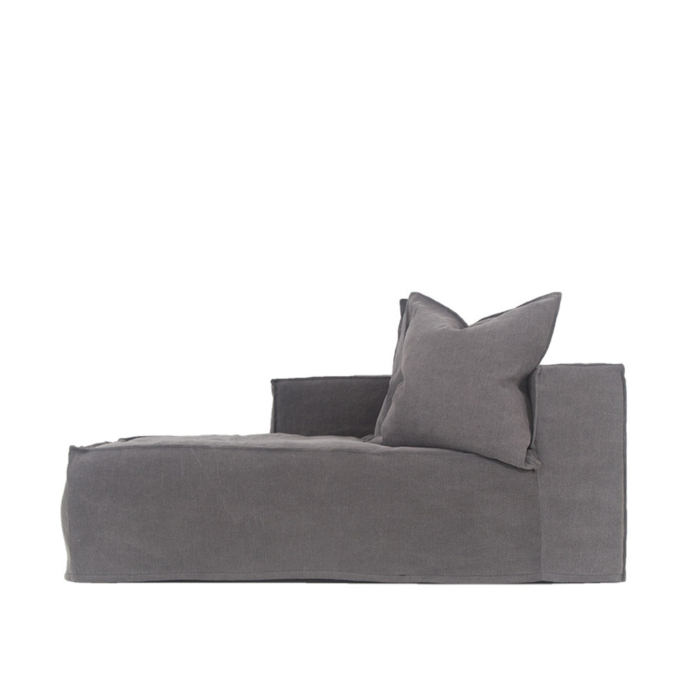 Hendrix Chaise Sofa Left Arm Charcoal | Uniqwa Furniture - Collector Store