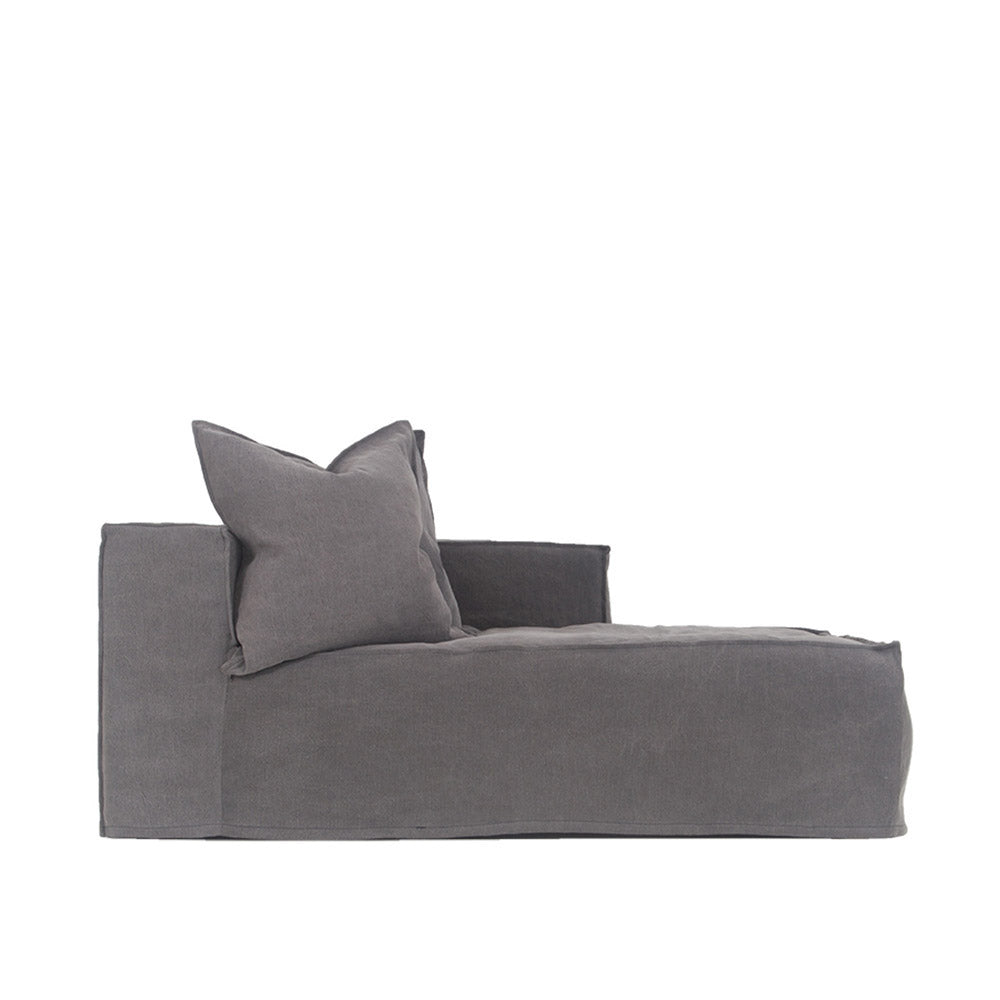 Hendrix Chaise Sofa Right Arm Charcoal | Uniqwa Furniture - Collector Store Sydney