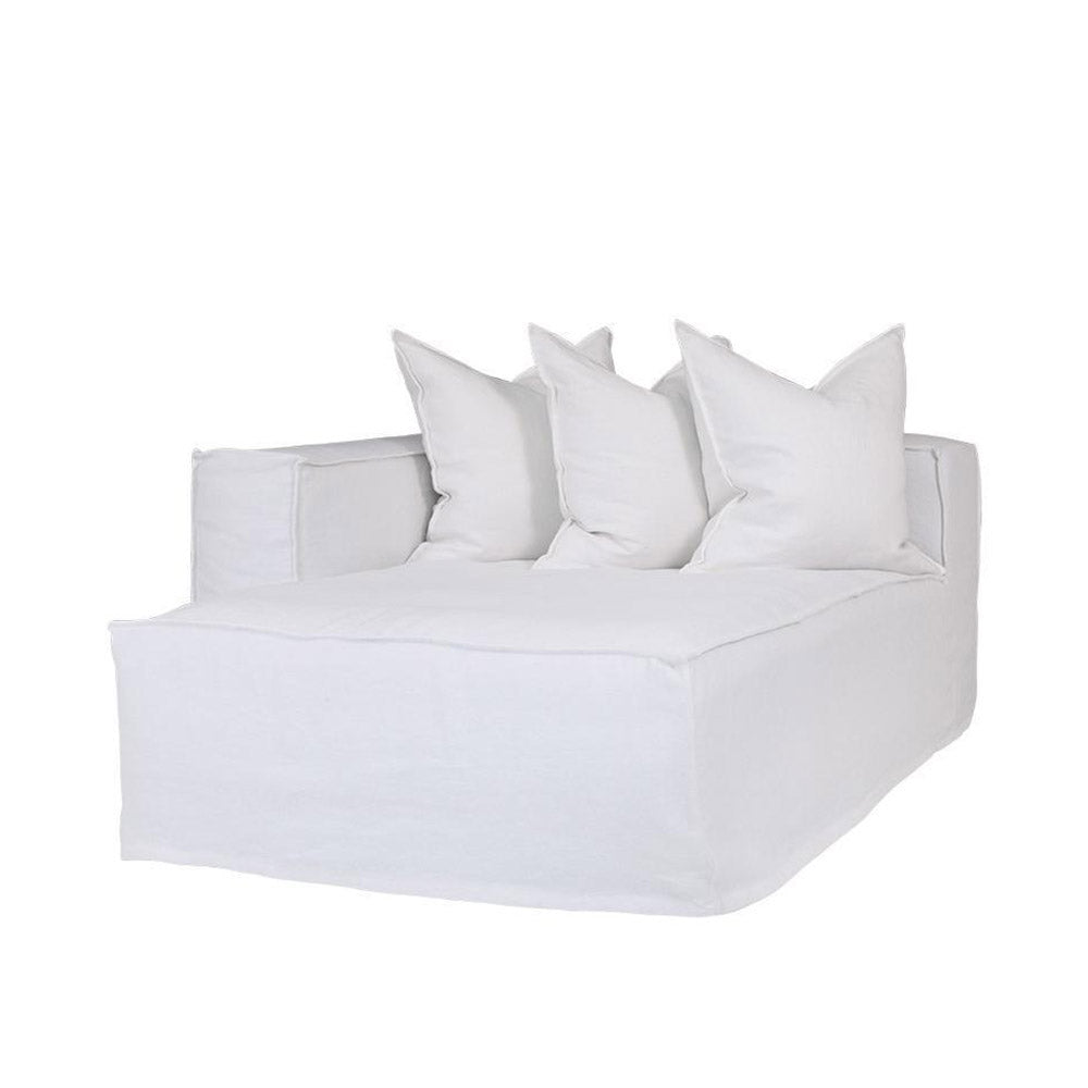 Hendrix Chaise Sofa Left Arm White | Uniqwa Furniture - Collector Store