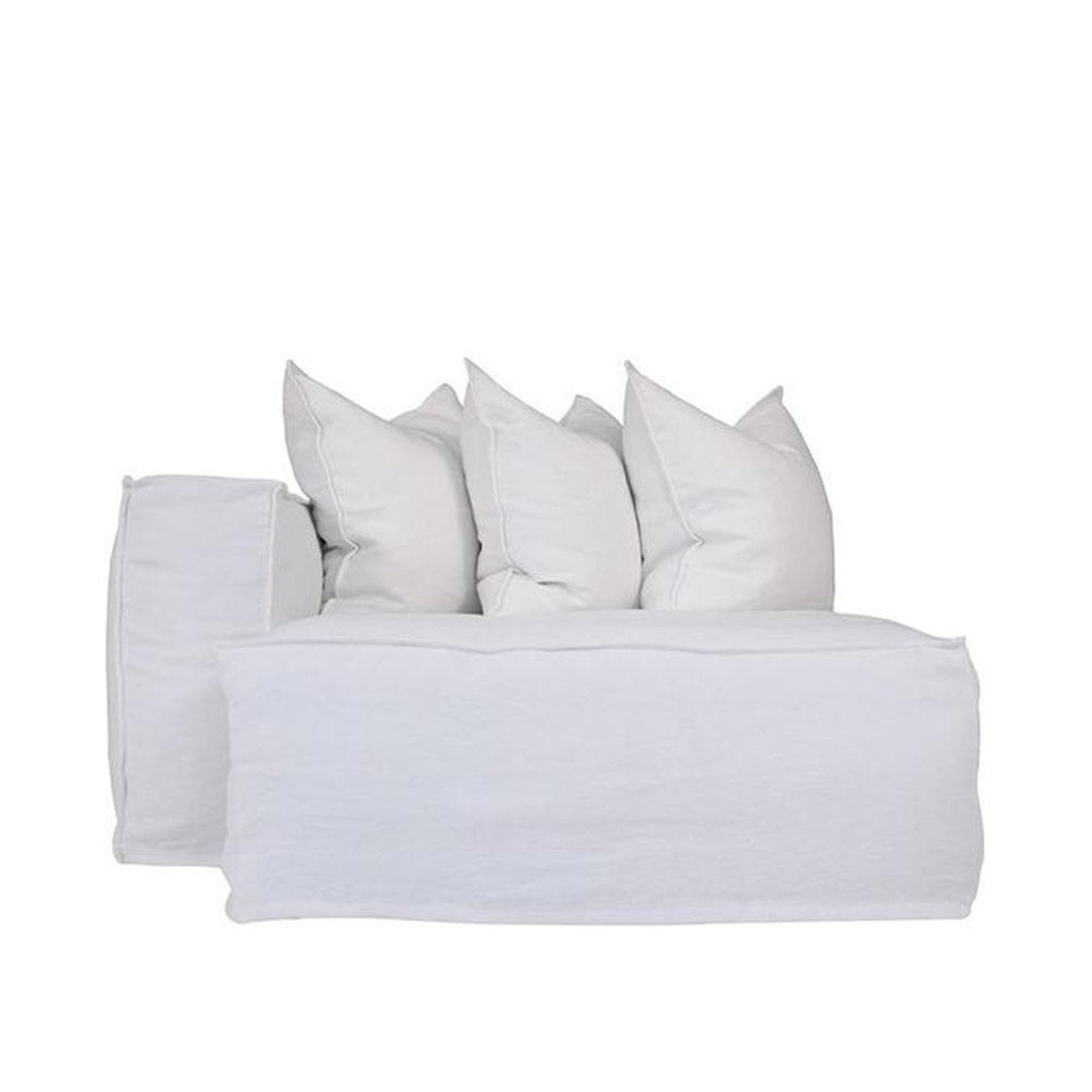 Hendrix Chaise Sofa Left Arm White | Uniqwa Furniture - Collector Store