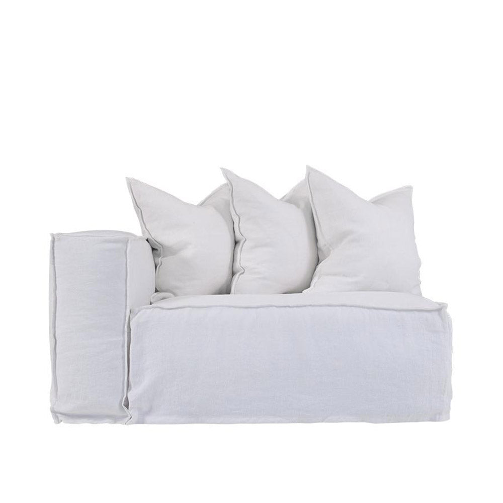 Hendrix One Seater Sofa Left Arm White | Uniqwa Furniture - Collector Store