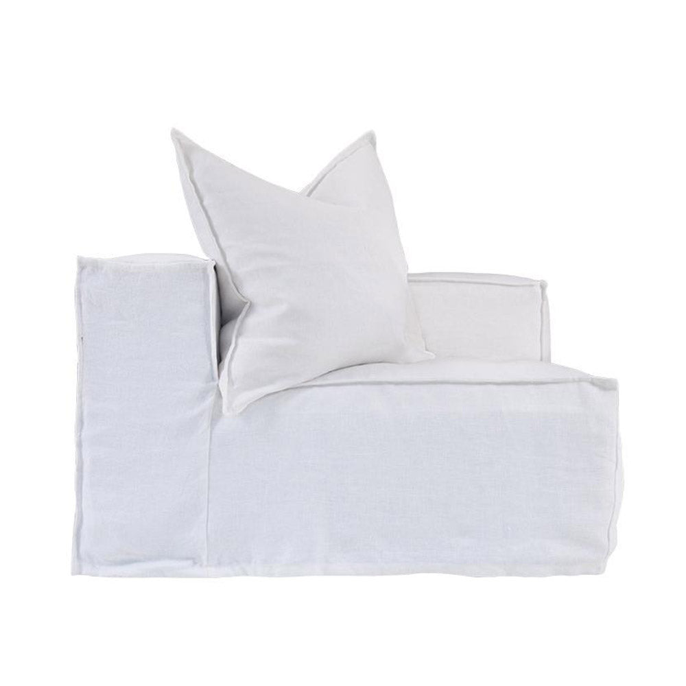 Hendrix One Seater Sofa Right Arm White | Uniqwa Furniture - Collector Store