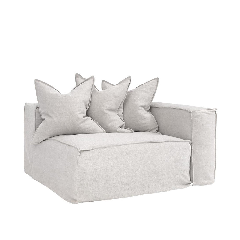 Hendrix One Seater Sofa Right Arm Sand | Uniqwa Furniture - Collector Store