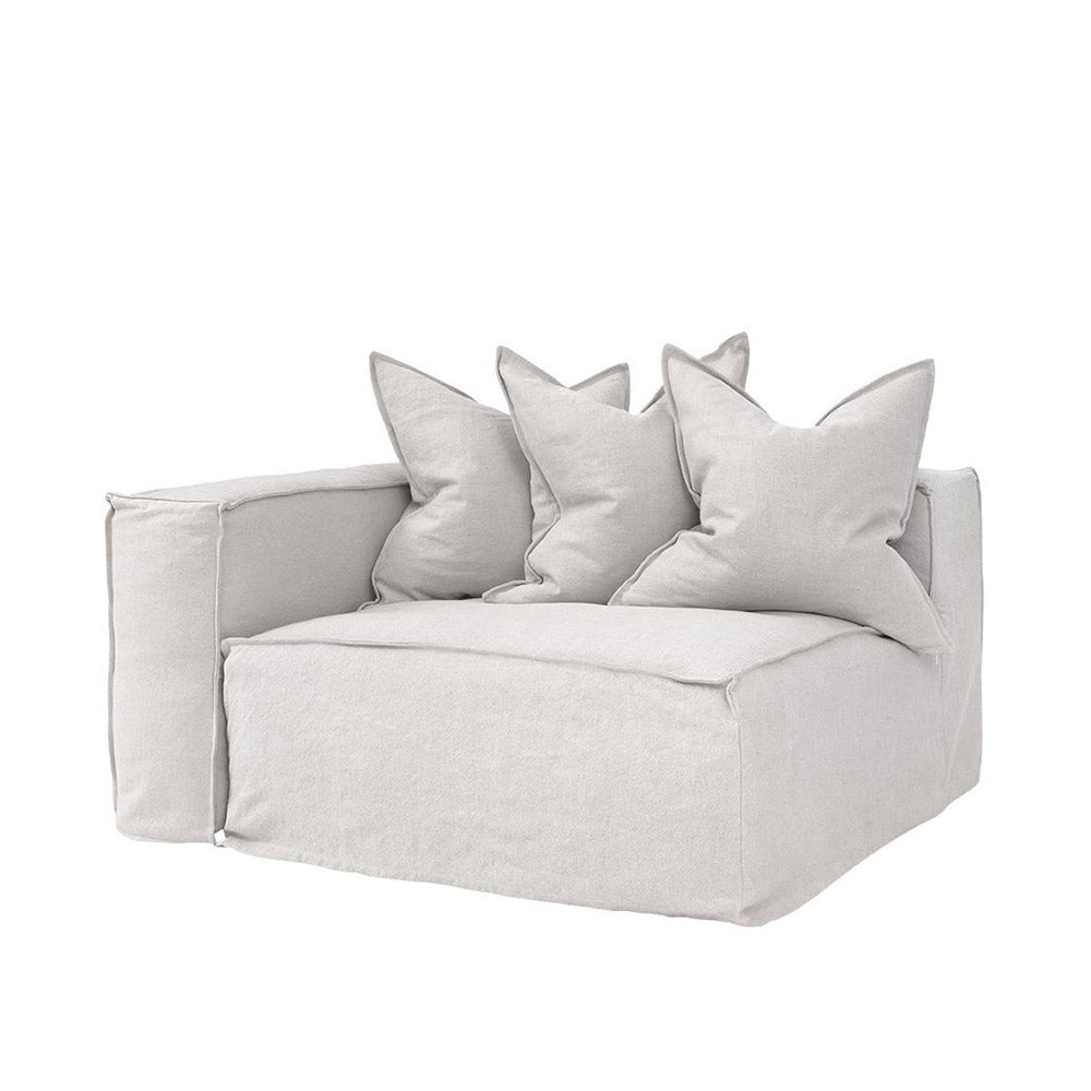 Hendrix One Seater Sofa Left Arm Sand | Uniqwa Furniture - Collector Store