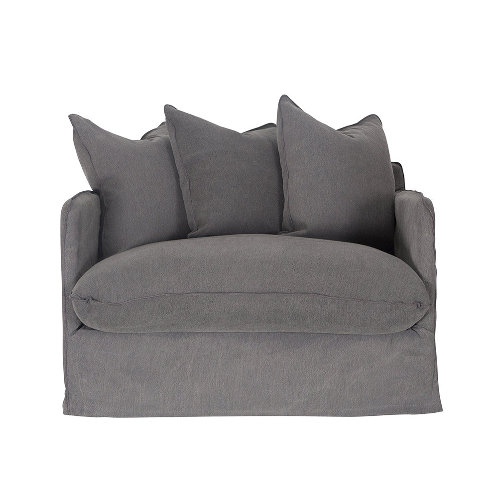 Singita One Seater Sofa Charcoal | Uniqwa Furniture - Collector Store