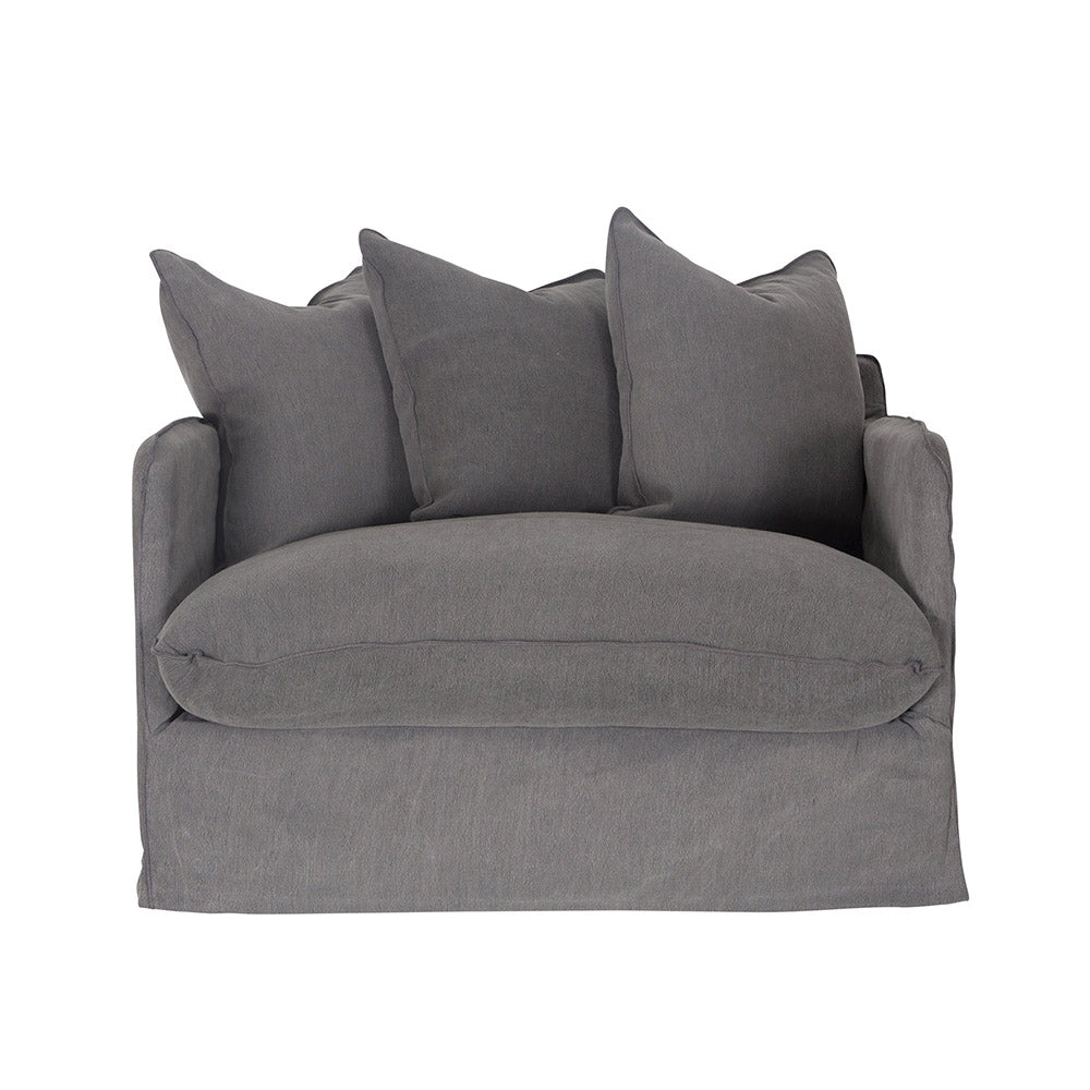 Singita One Seater Sofa Charcoal | Uniqwa Furniture - Collector Store Sydney