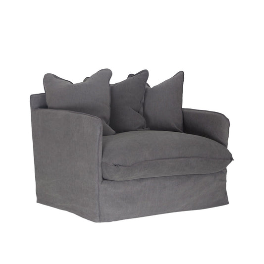 Singita One Seater Sofa Charcoal | Uniqwa Furniture - Collector Store