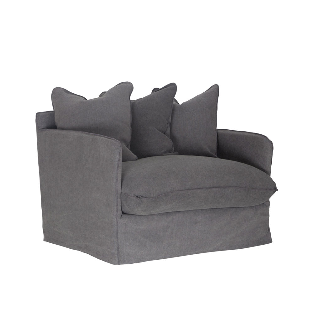 Singita One Seater Sofa Charcoal | Uniqwa Furniture - Collector Store Sydney