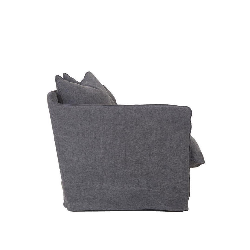 Singita Three Seater Sofa Charcoal | Uniqwa Furniture - Collector Store