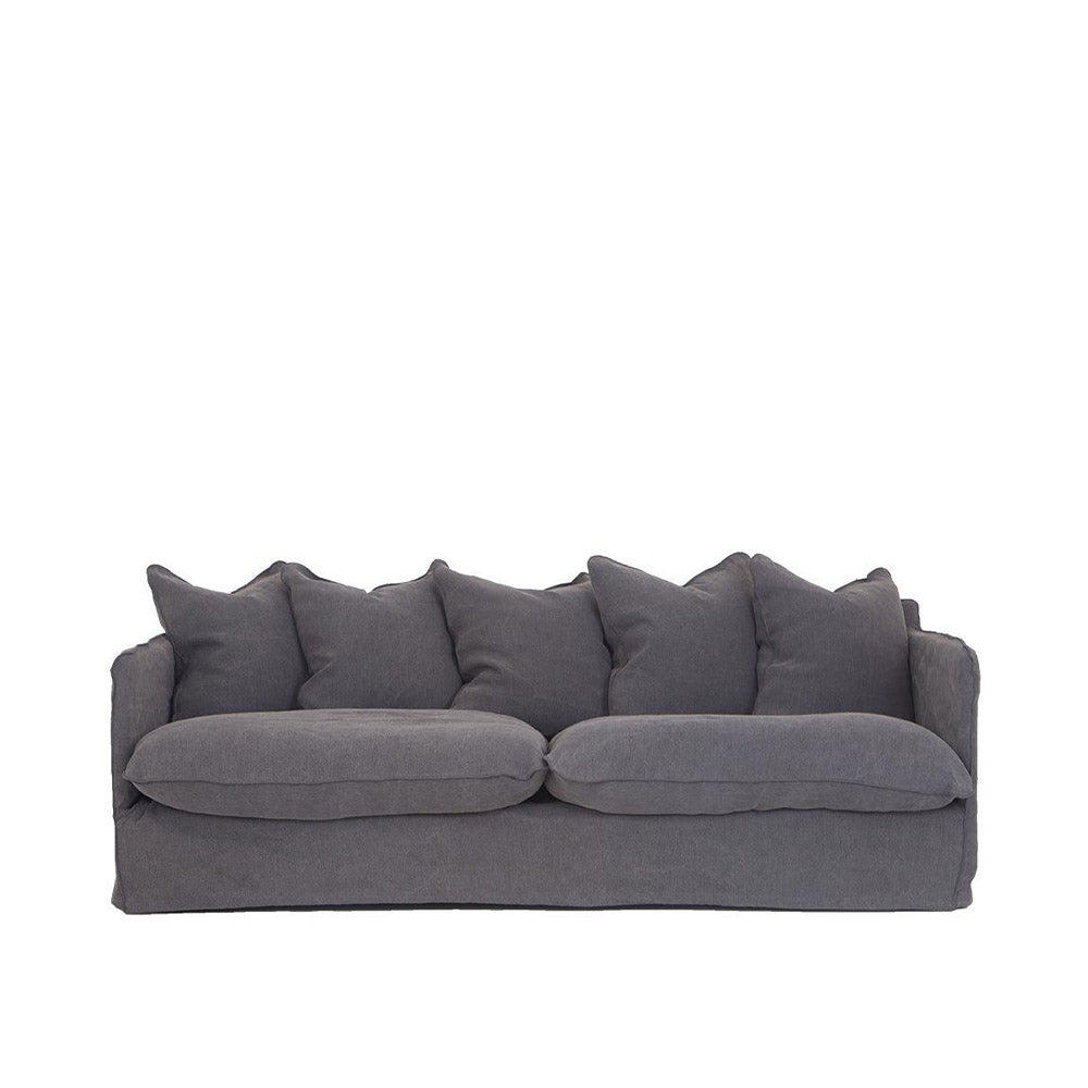 Singita Three Seater Sofa Charcoal | Uniqwa Furniture - Collector Store